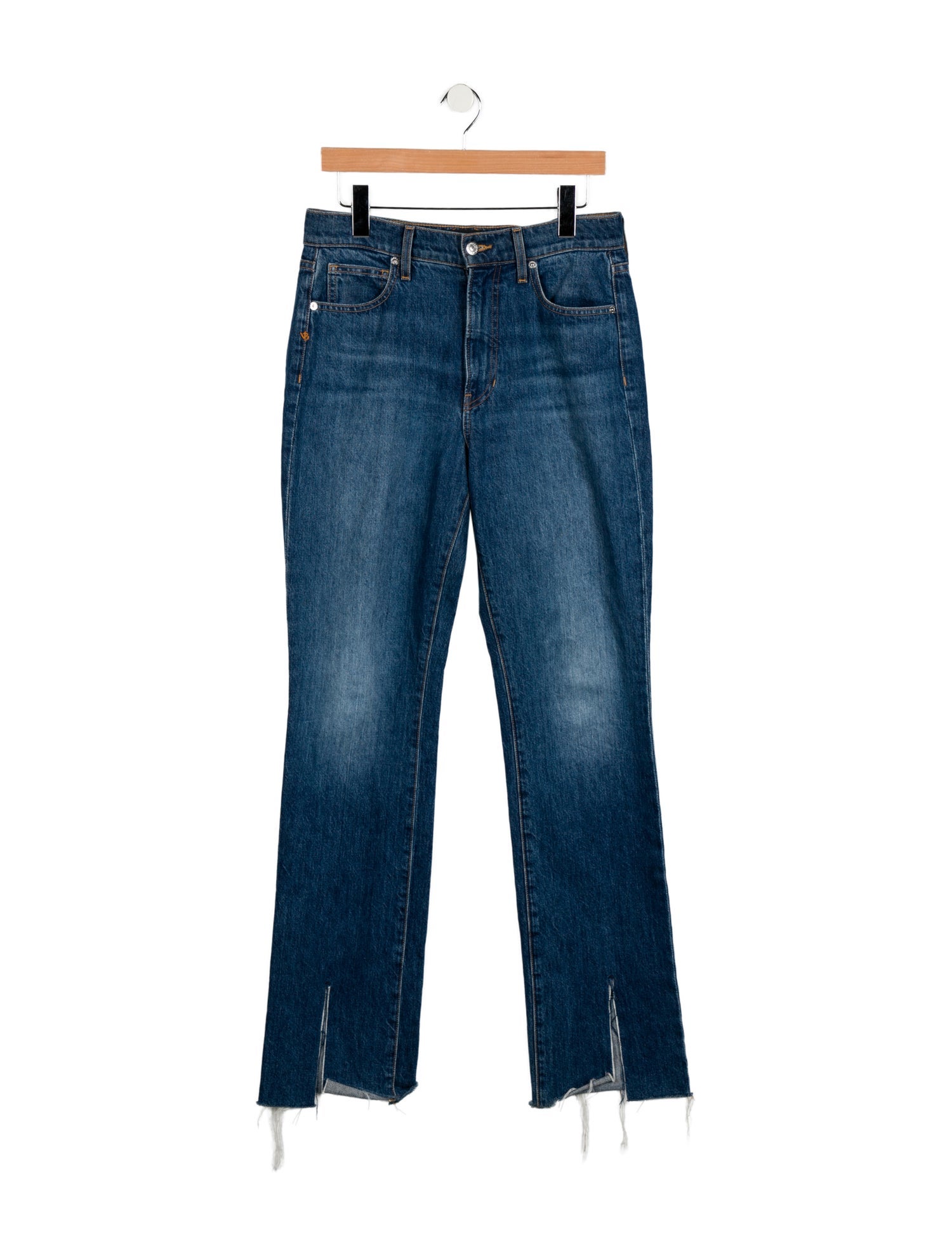 Veronica Beard High-Rise Straight Leg Jeans