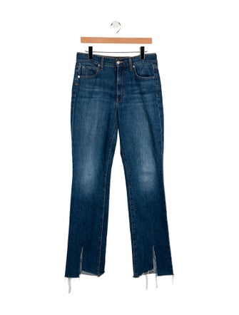 Veronica Beard High-Rise Straight Leg Jeans