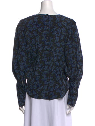 Veronica Beard Silk Floral Print Blouse