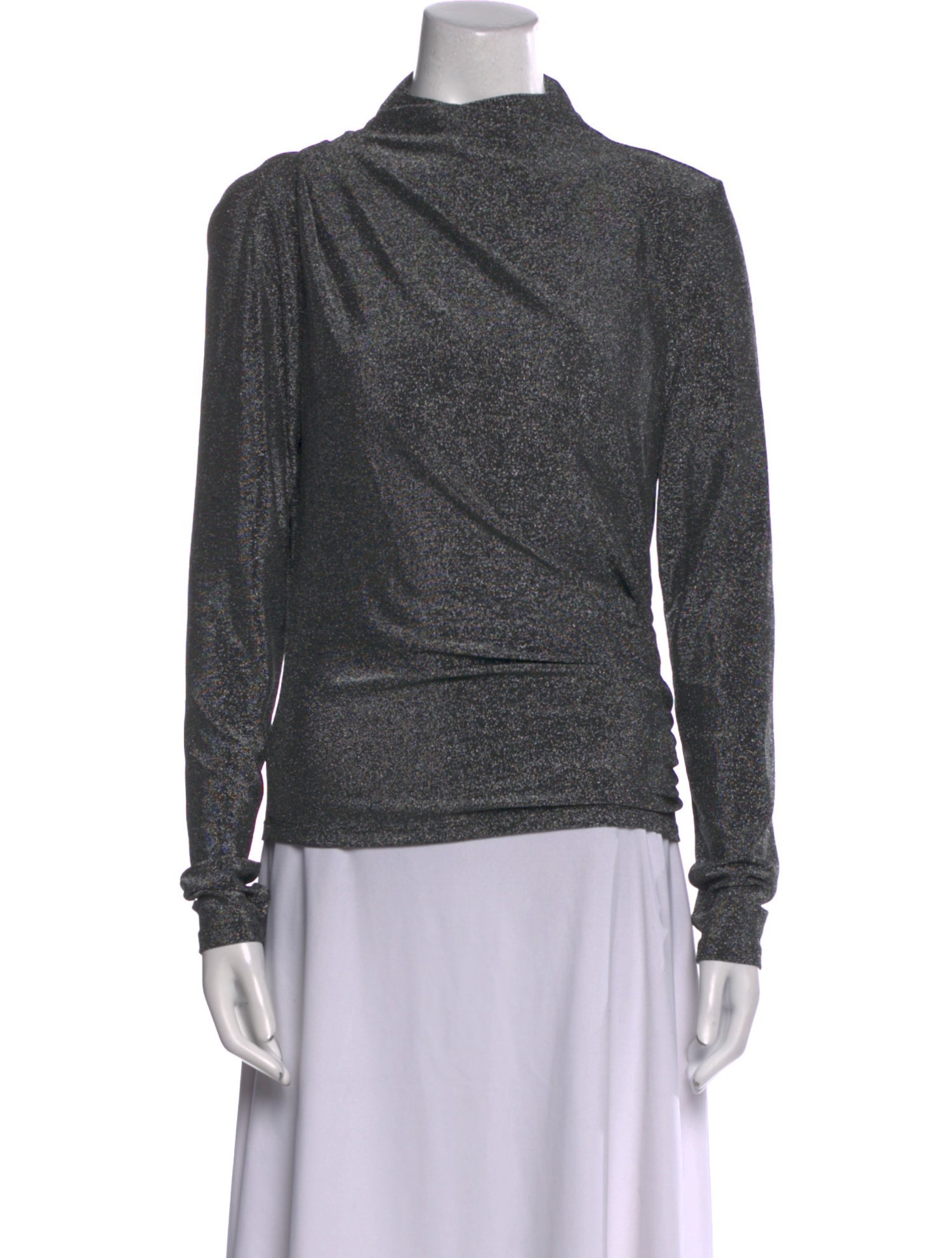 Veronica Beard Cowl Neck Long Sleeve Sweatshirt