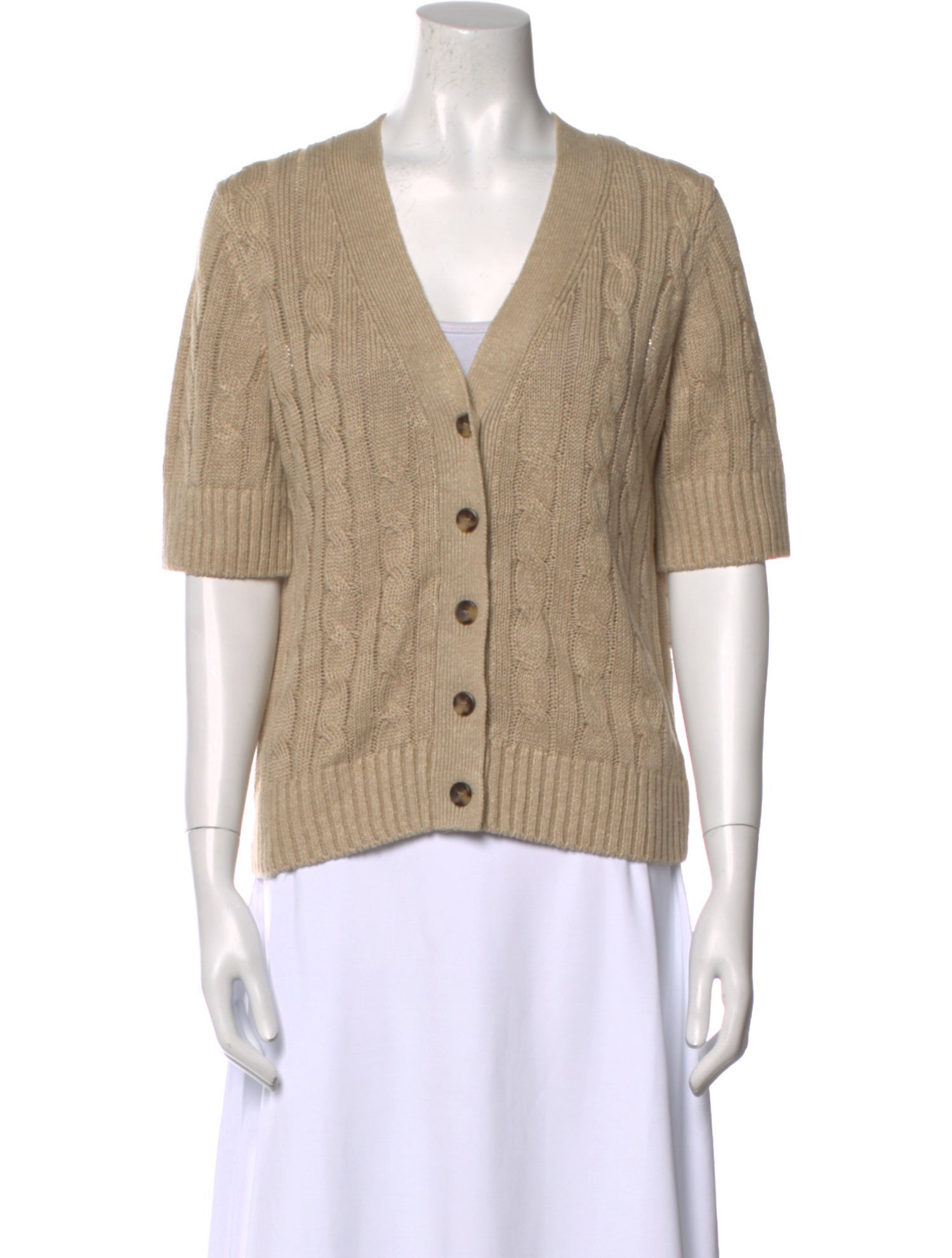 Veronica Beard Linen V-Neck Sweater w/ Tags