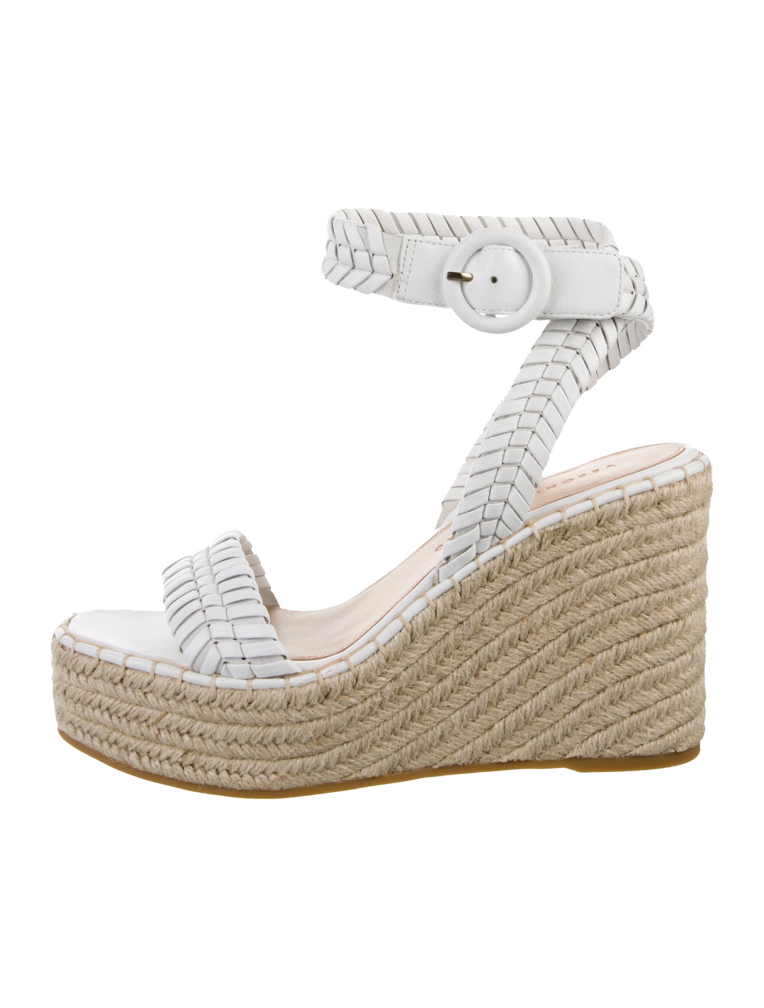 Veronica Beard Leather Braided Accents Espadrilles