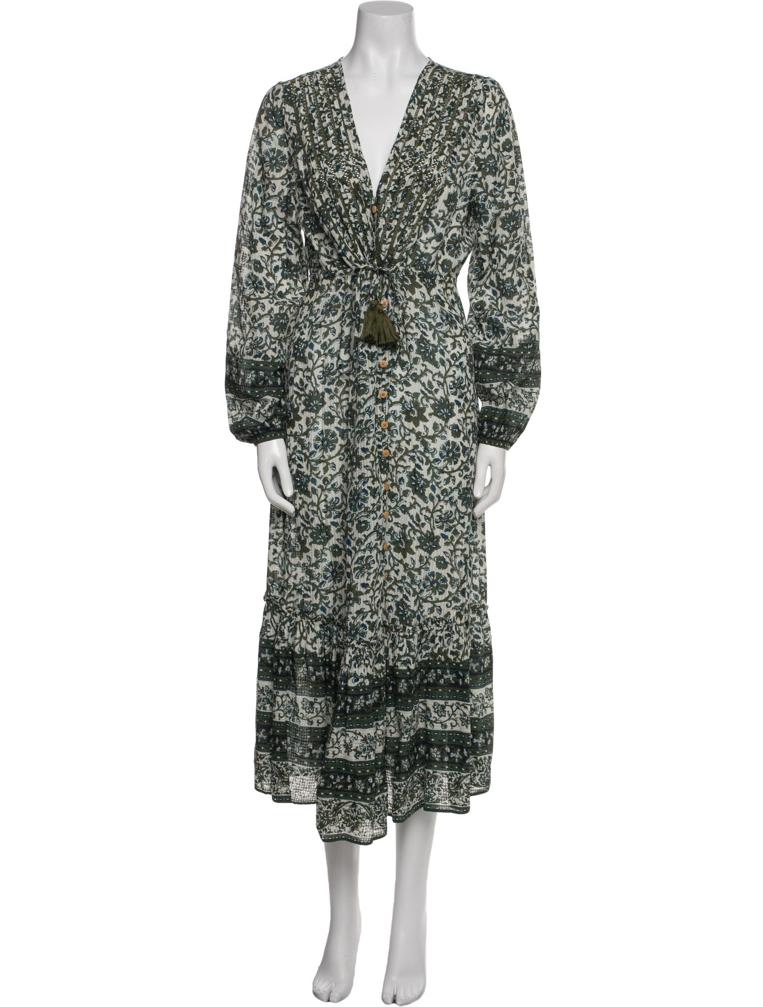 Veronica Beard Floral Print Long Dress