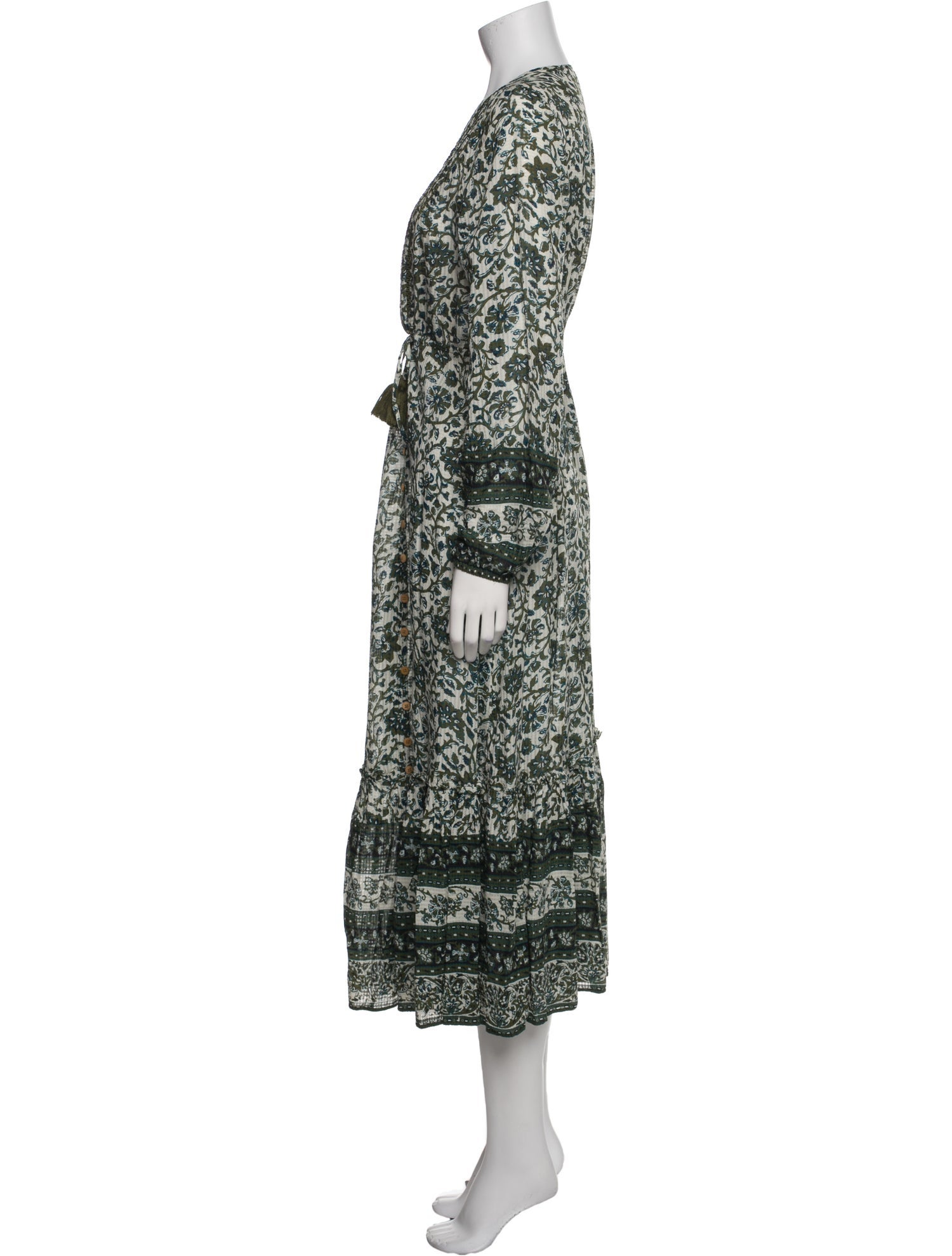 Veronica Beard Floral Print Long Dress