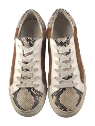 Veronica Beard Suede Animal Print Sneakers