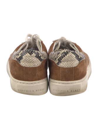 Veronica Beard Suede Animal Print Sneakers