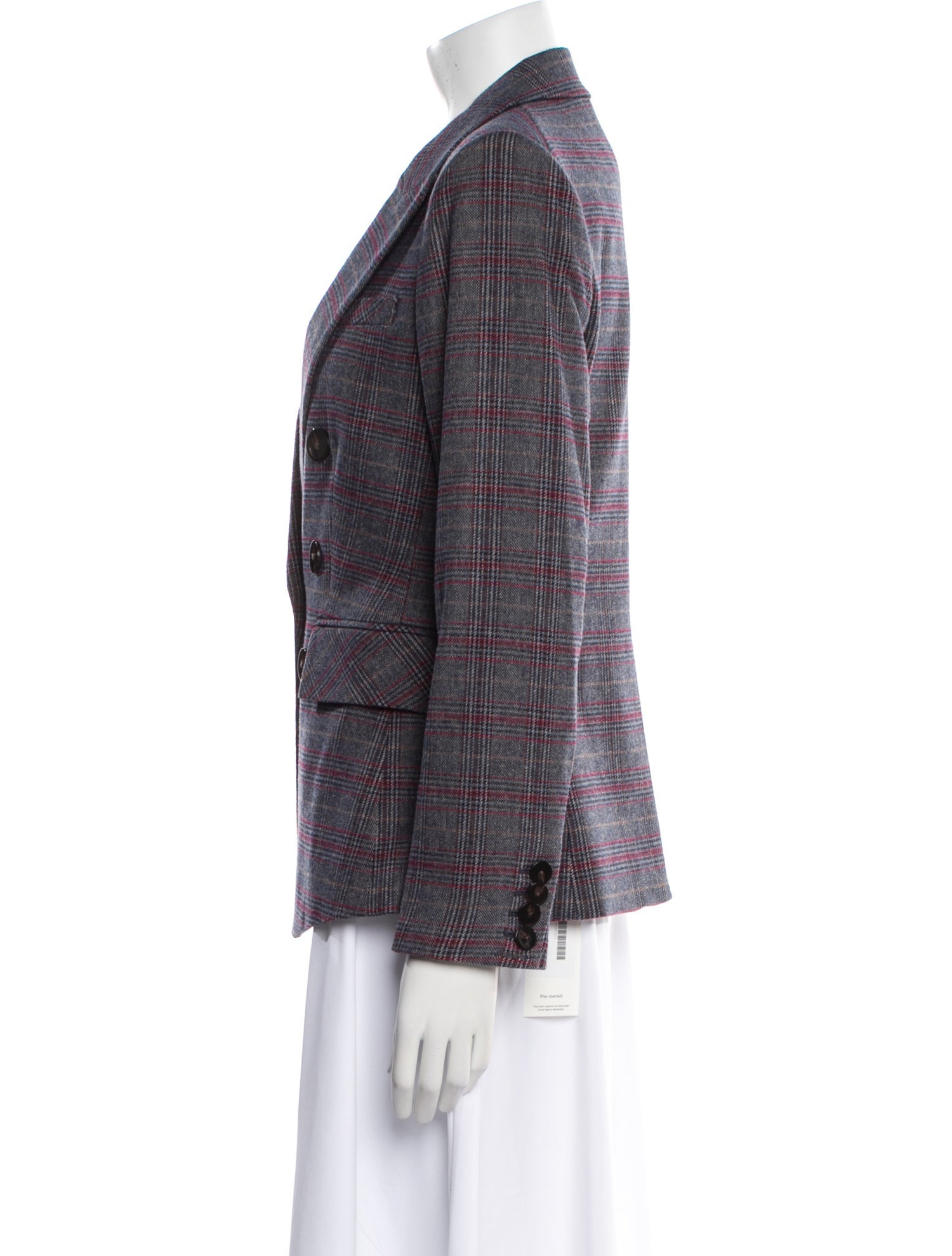 Veronica Beard Plaid Print Blazer