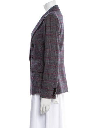 Veronica Beard Plaid Print Blazer