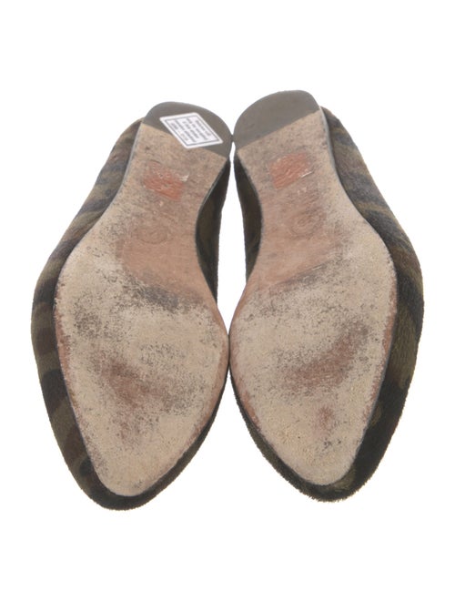 Veronica Beard Ponyhair Camouflage Print Loafers