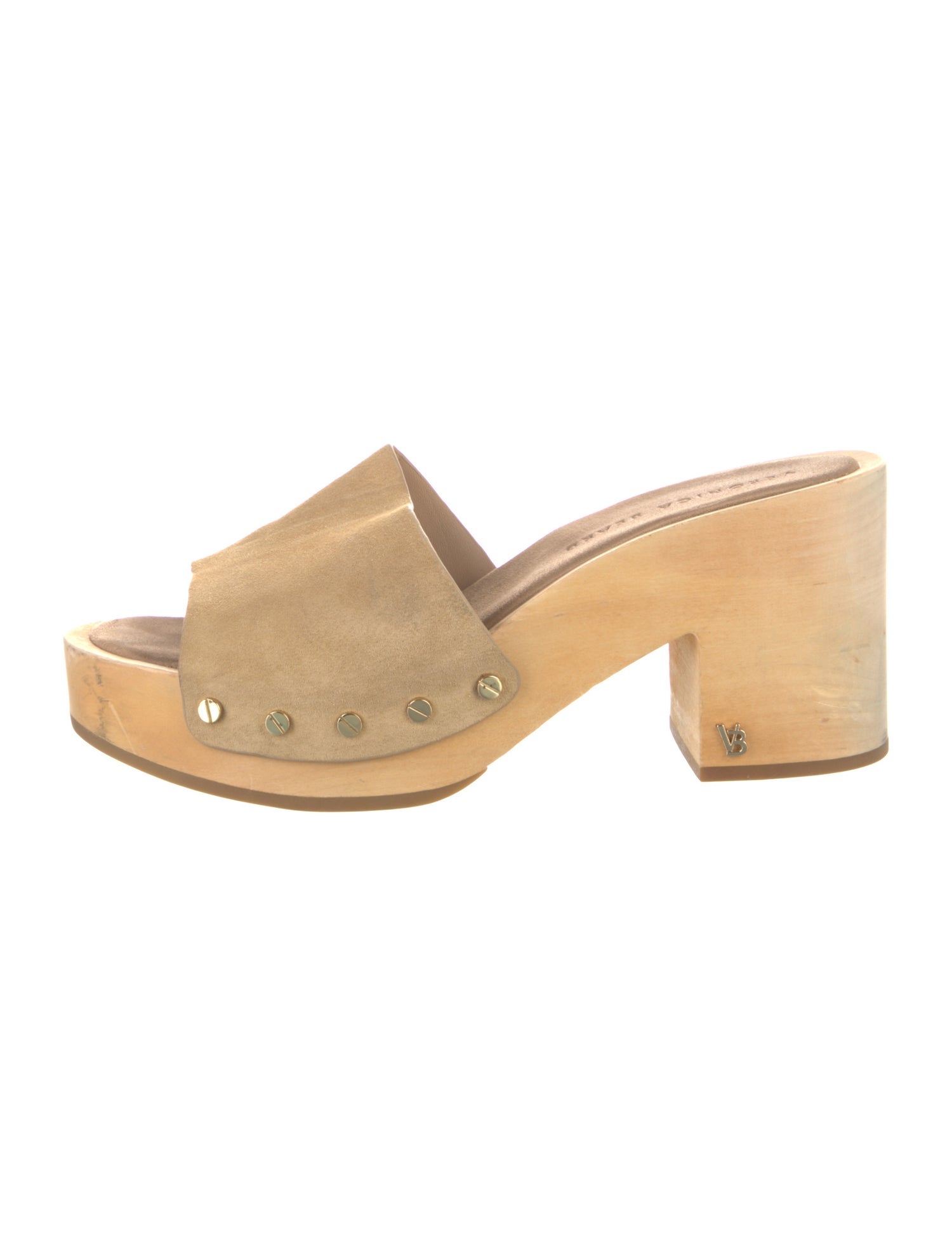 Veronica Beard Suede Studded Accents Slides