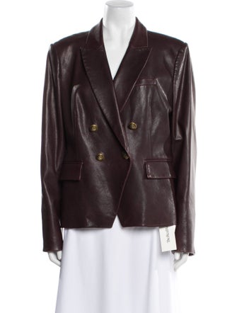 Veronica Beard Lamb Leather Blazer