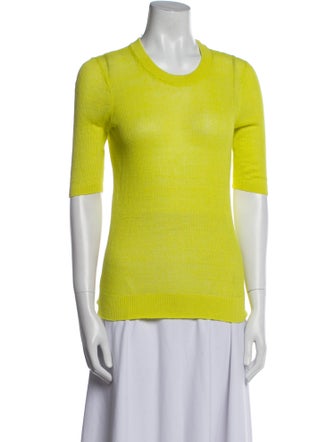 Veronica Beard Linen Scoop Neck Top