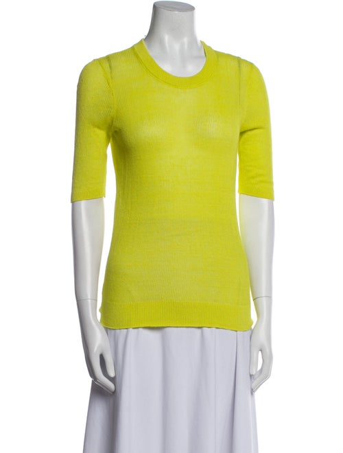 Veronica Beard Linen Scoop Neck Top