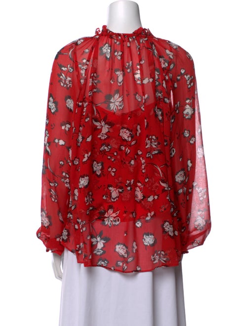 Veronica Beard Silk Floral Print Blouse