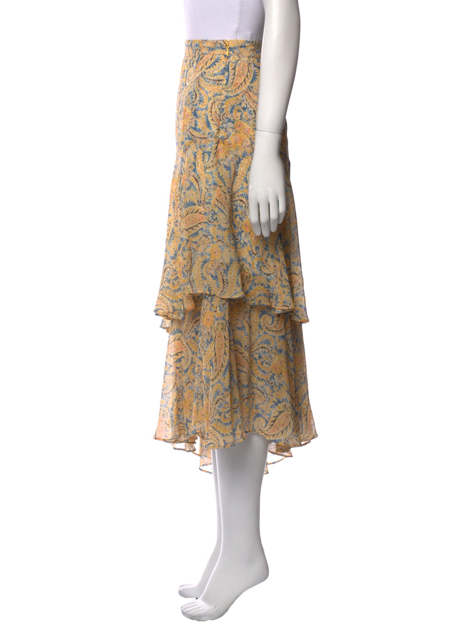 Veronica Beard Silk Midi Length Skirt