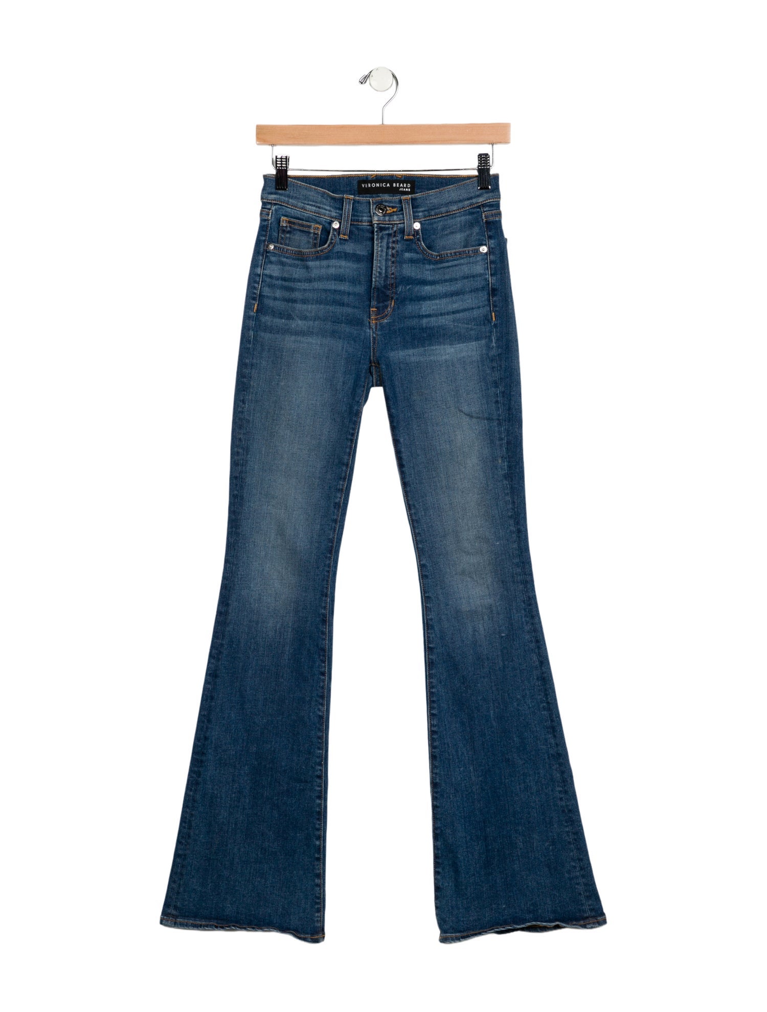 Veronica Beard Mid-Rise Wide Leg Jeans