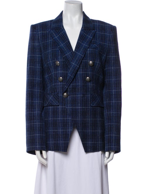 Veronica Beard Plaid Print Blazer