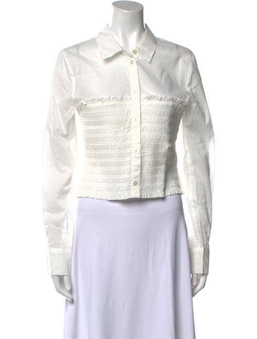 Veronica Beard Long Sleeve Crop Top