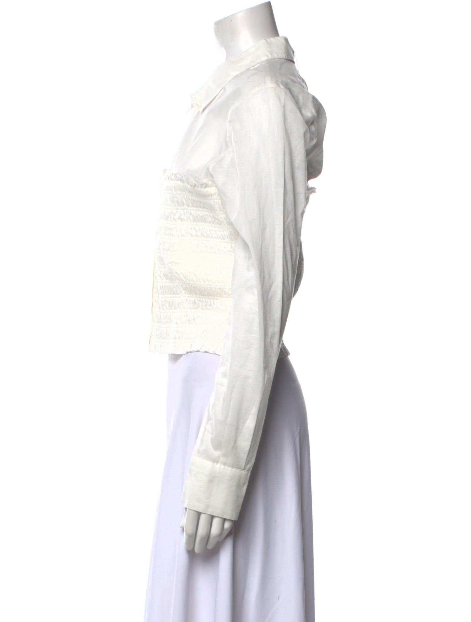 Veronica Beard Long Sleeve Crop Top