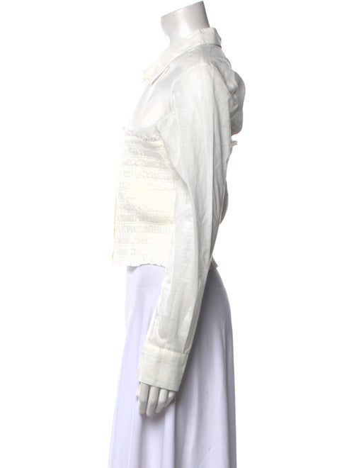 Veronica Beard Long Sleeve Crop Top