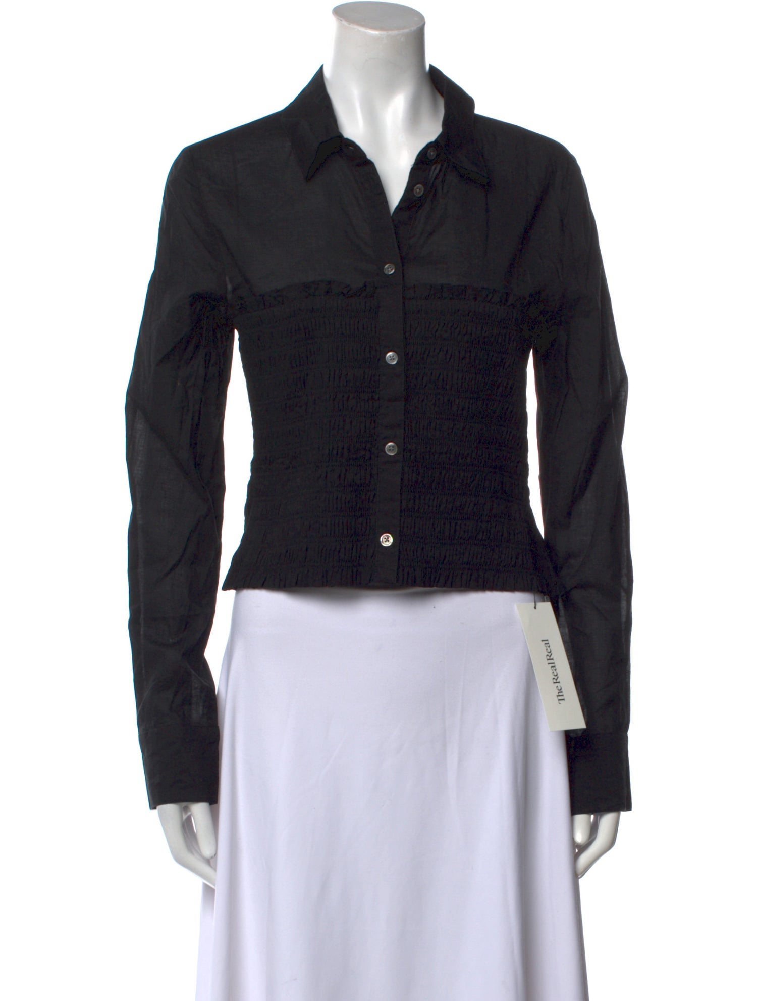 Veronica Beard Long Sleeve Button-Up Top