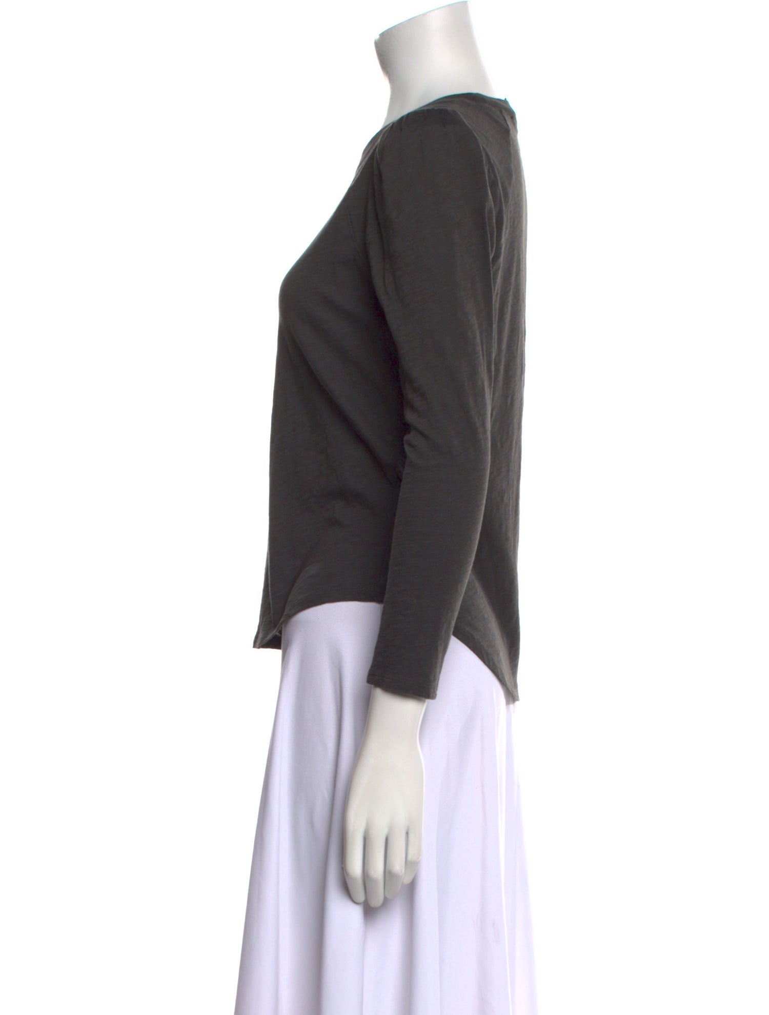 Veronica Beard Bateau Neckline Three-Quarter Sleeve T-Shirt