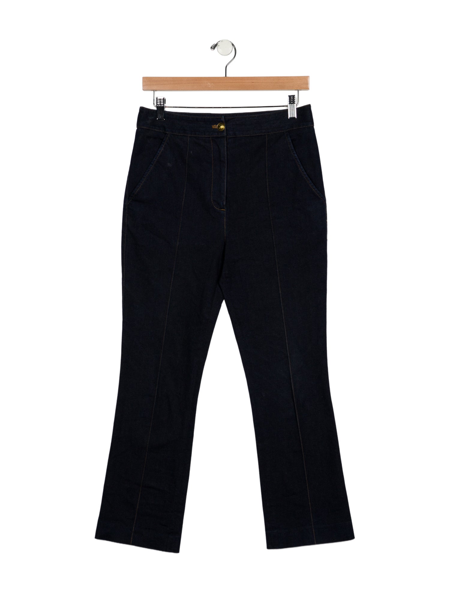 Veronica Beard Mid-Rise Straight Leg Jeans