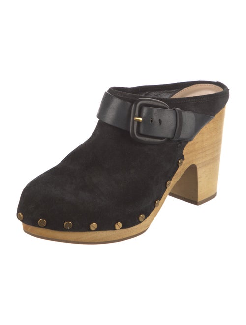 Veronica Beard Suede Studded Accents Slides