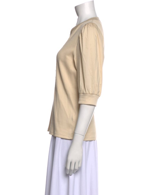 Veronica Beard V-Neck Three-Quarter Sleeve Blouse