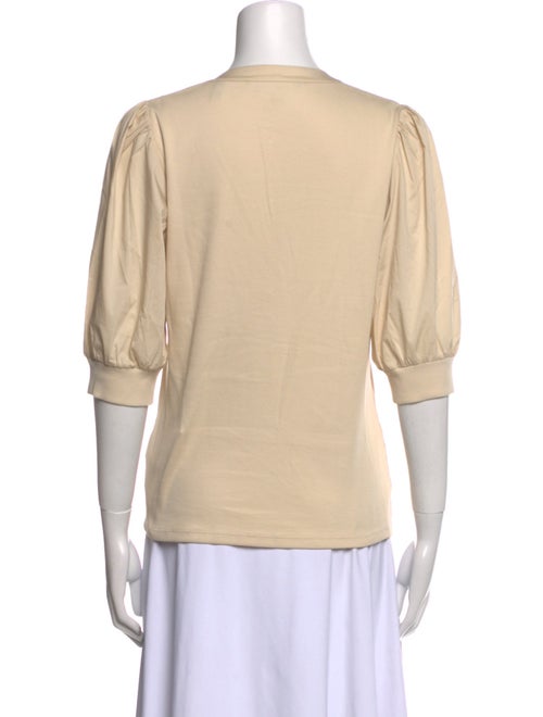 Veronica Beard V-Neck Three-Quarter Sleeve Blouse