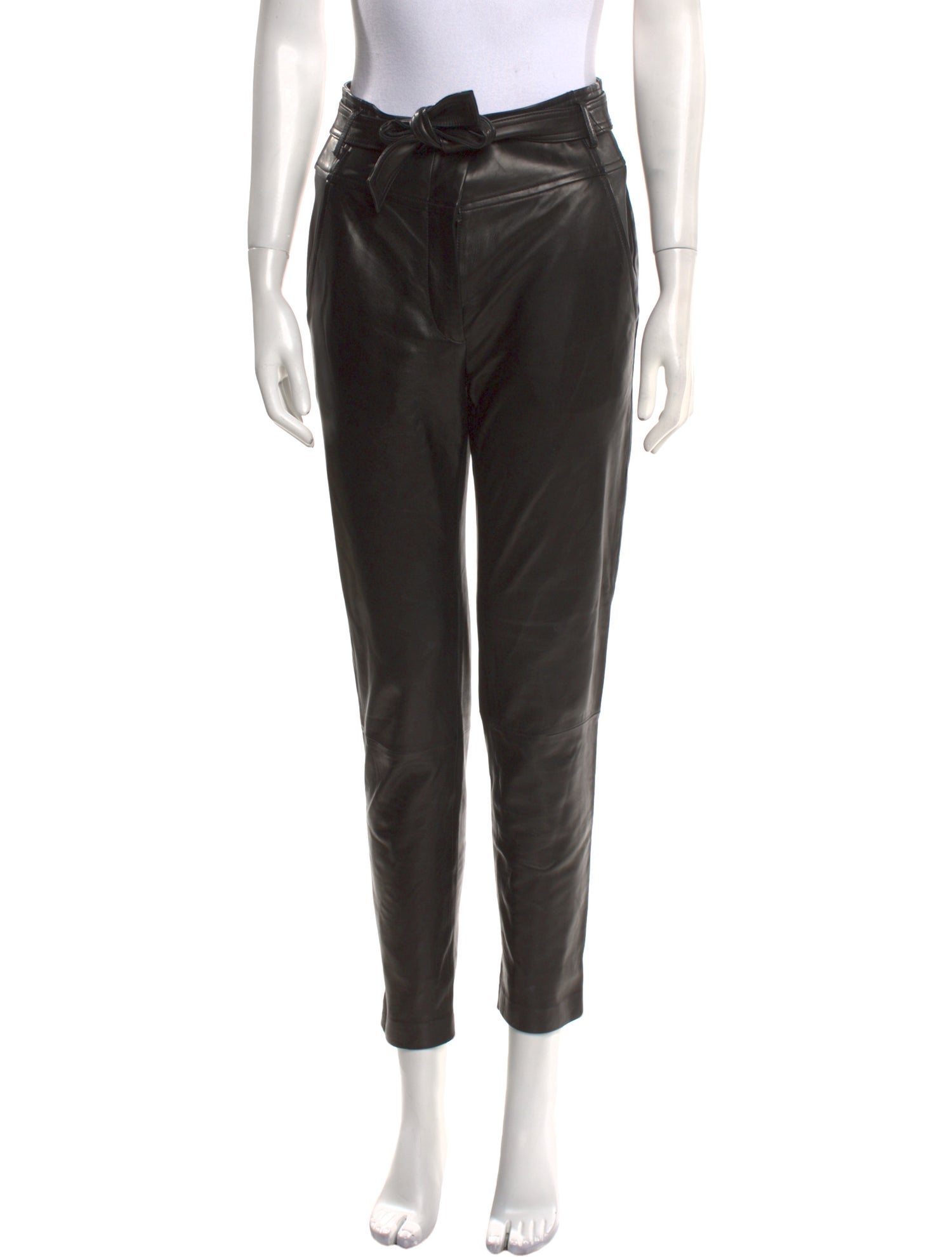Veronica Beard Lamb Leather Skinny Leg Pants
