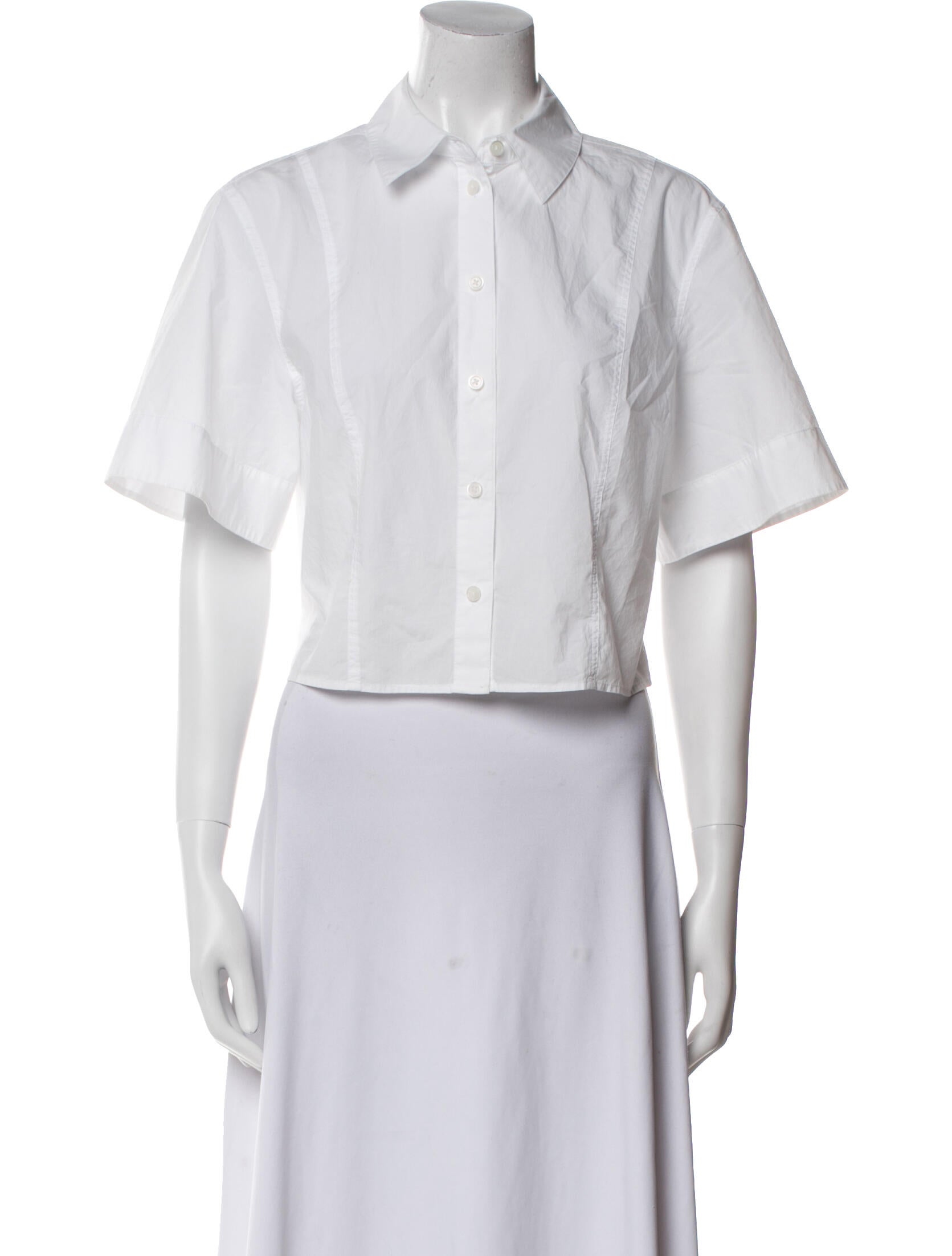 Veronica Beard Short Sleeve Crop Top