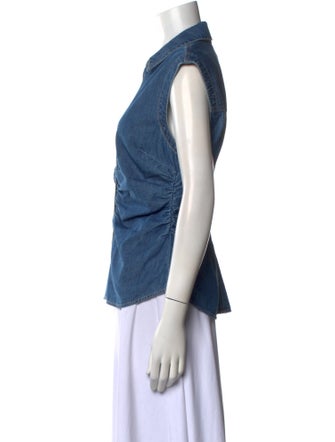 Veronica Beard Sleeveless Button-Up Top