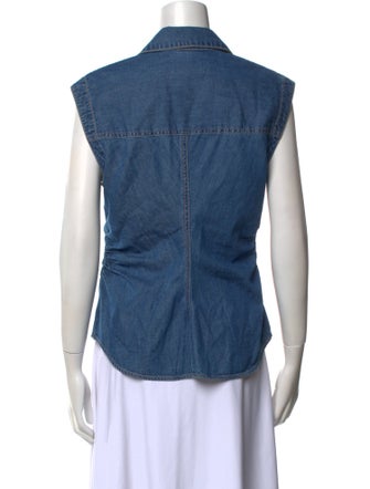 Veronica Beard Sleeveless Button-Up Top