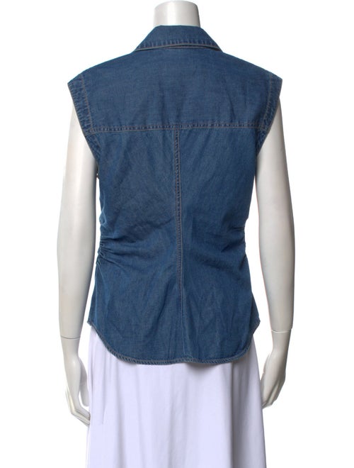 Veronica Beard Sleeveless Button-Up Top