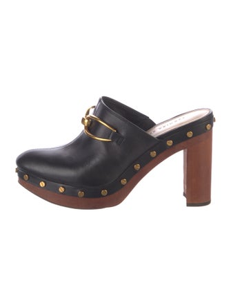 Veronica Beard Leather Studded Accents Mules