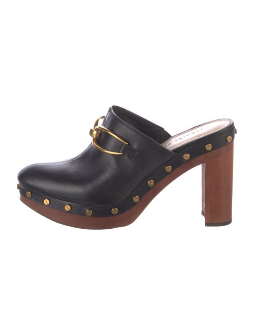 Veronica Beard Leather Studded Accents Mules