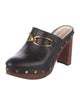 Veronica Beard Leather Studded Accents Mules