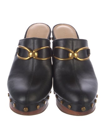Veronica Beard Leather Studded Accents Mules