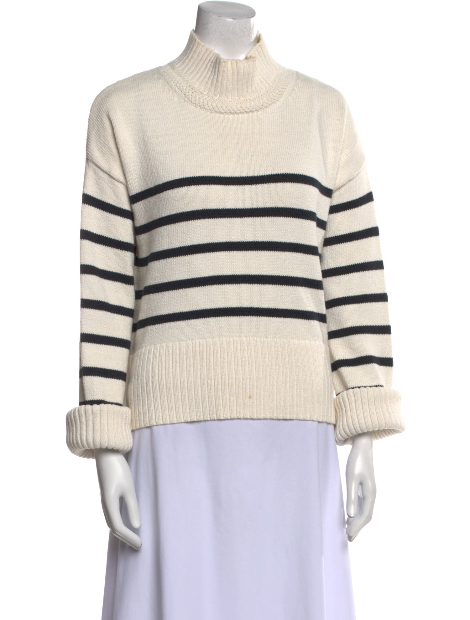 Veronica Beard Striped Turtleneck Sweater