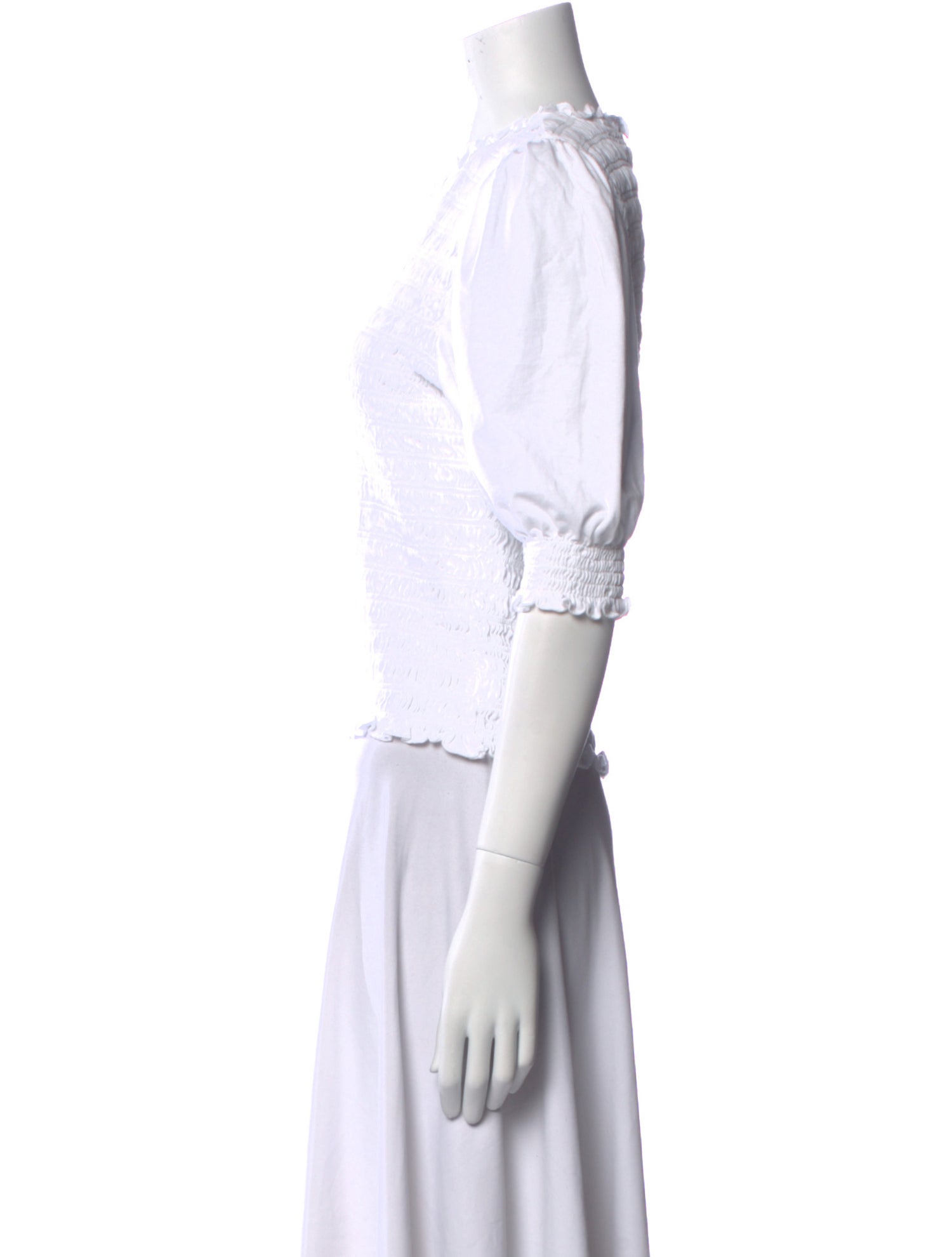 Veronica Beard Crew Neck Three-Quarter Sleeve Top