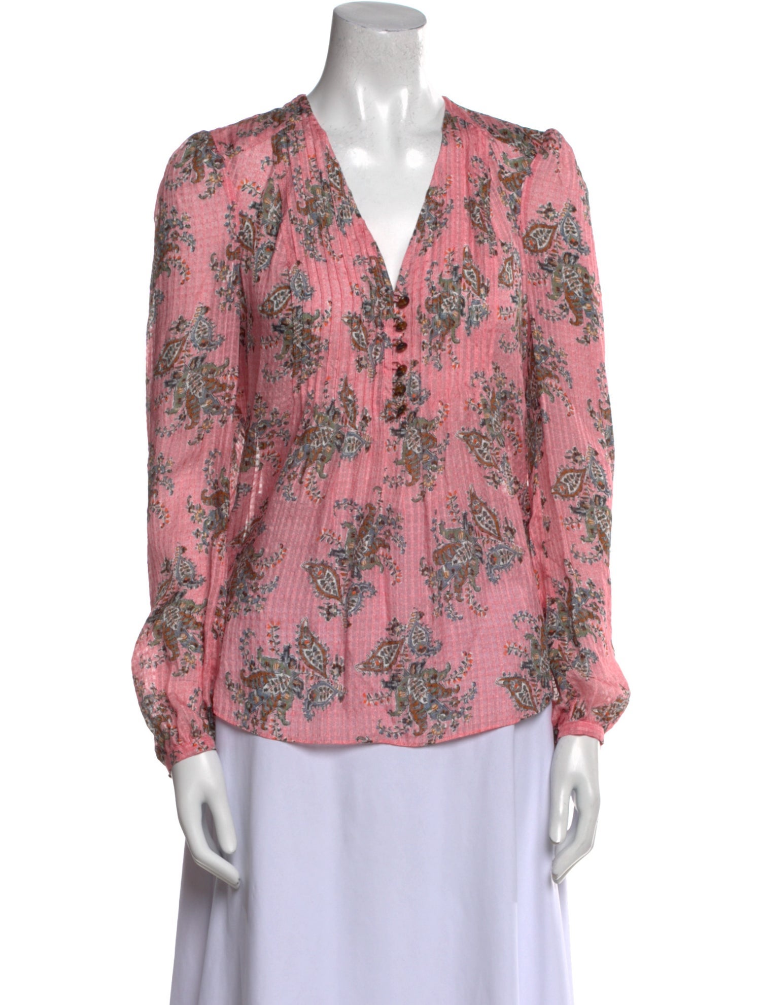 Veronica Beard Silk Floral Print Blouse