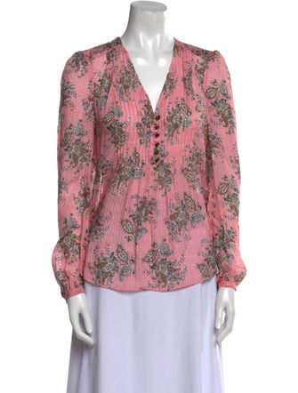 Veronica Beard Silk Floral Print Blouse