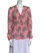 Veronica Beard Silk Floral Print Blouse