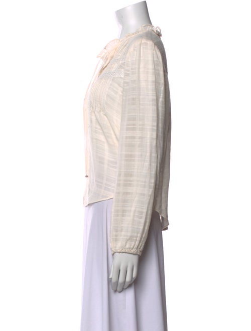 Veronica Beard Striped V-Neck Blouse