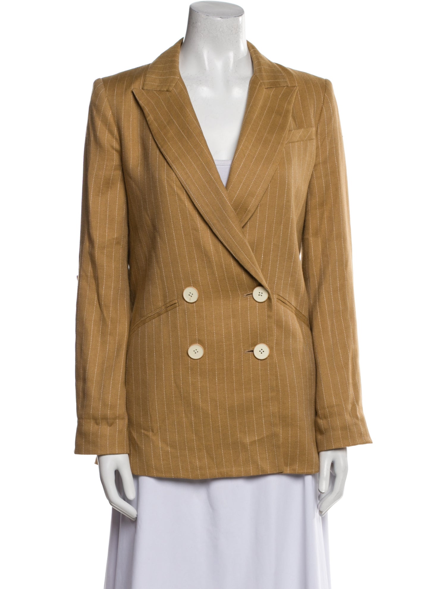 Veronica Beard Linen Striped Blazer