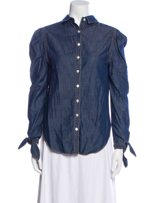 Veronica Beard Long Sleeve Button-Up Top