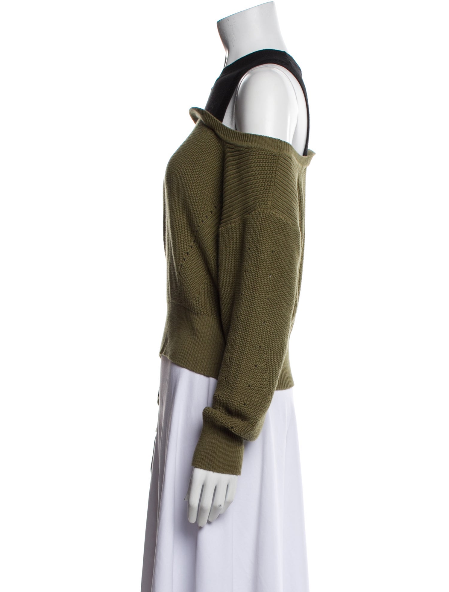 Veronica Beard Off-The-Shoulder Long Sleeve Sweatshirt