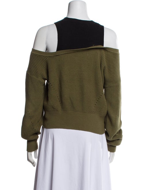 Veronica Beard Off-The-Shoulder Long Sleeve Sweatshirt
