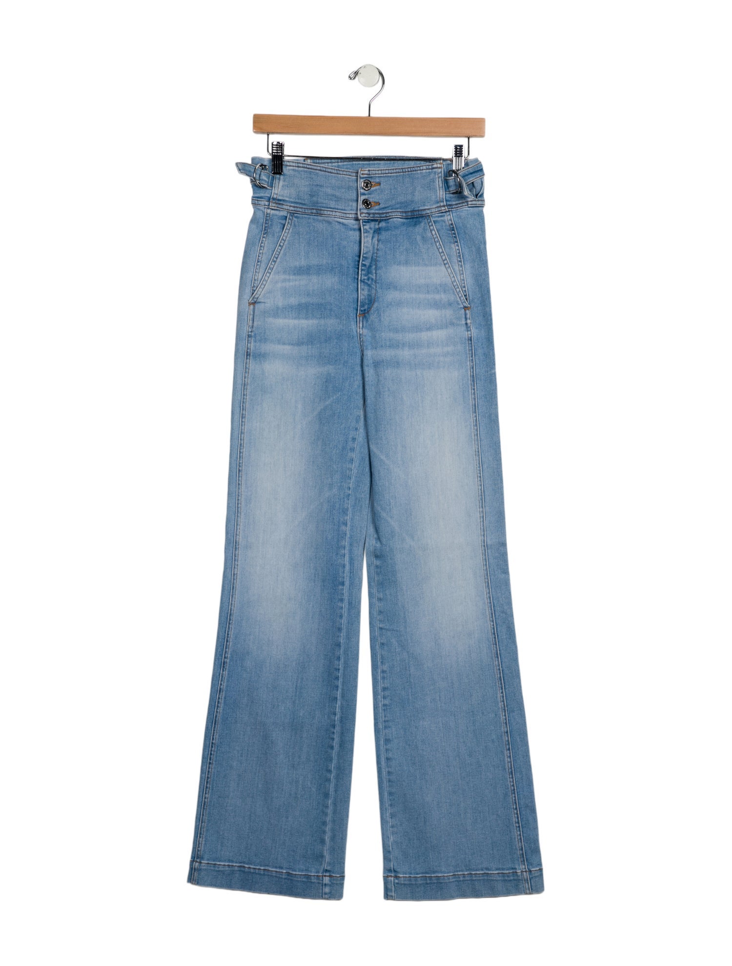 Veronica Beard High-Rise Wide Leg Jeans